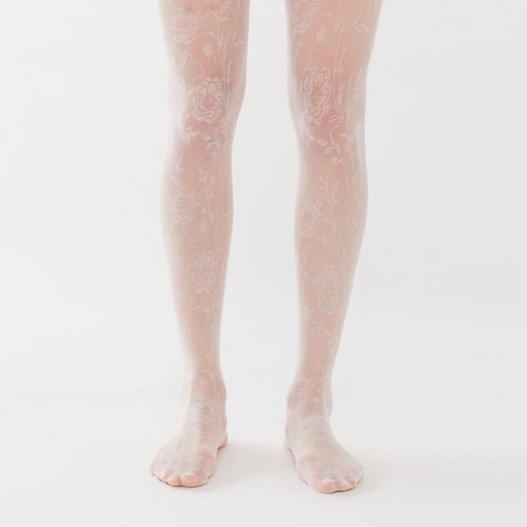 pink patterned tights